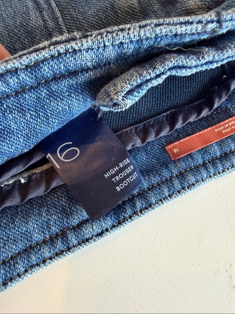 Pilcro Dark Blue High-Rise Boot Cut Jeans - Picture 5 of 6